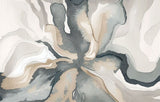 Tapet personalizat abstract cu o miscare fluida a formelor creand un design dinamic si organic fluid motion
