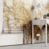 Tapet personalizat abstract cu aripi aurii stilizate creand un design elegant si inspirat cu o nota de lux golden wings