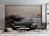 Tapet personalizat abstract cu tonuri pamantii estompate aducand o nota de naturalete si sobrietate muted earth