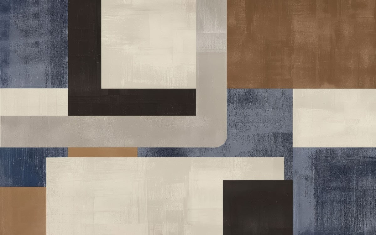 Tapet personalizat abstract cu o grila moderna ce aduce un stil contemporan si ordonat modern grid