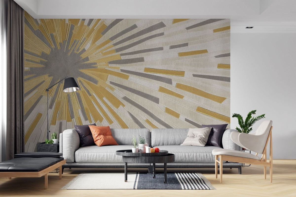 Tapet personalizat abstract cu geometrie tonala cu forme si nuante ce creeaza o armonie vizuala tonal geometry