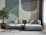 Tapet personalizat abstract cu o compozitie minimalista si esentiala ce pune accent pe forme si spatiu bare composition