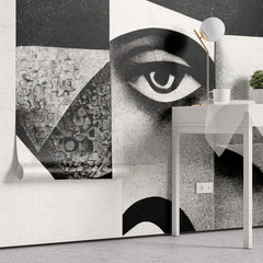 Tapet Personalizat Abstract cu structuri abstracte de portret - MODERN PORTRAIT