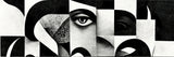 Tapet Personalizat Abstract cu structuri abstracte de portret - MODERN PORTRAIT