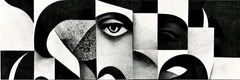 Tapet Personalizat Abstract cu structuri abstracte de portret - MODERN PORTRAIT