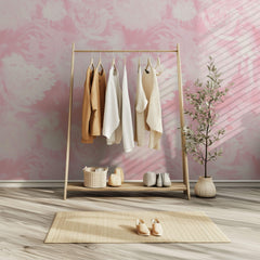 Tapet Personalizat Abstract cu flori roz imprimate pe o tesatura textila - ABSTRACT PINK FLORAL