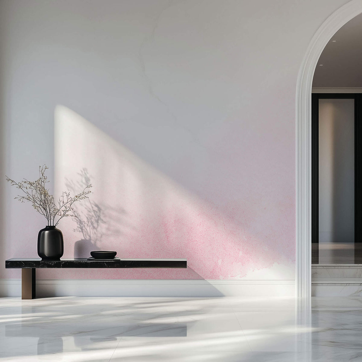 Tapet Personalizat Abstract cu pata de culoare roz - PINK TOUCH