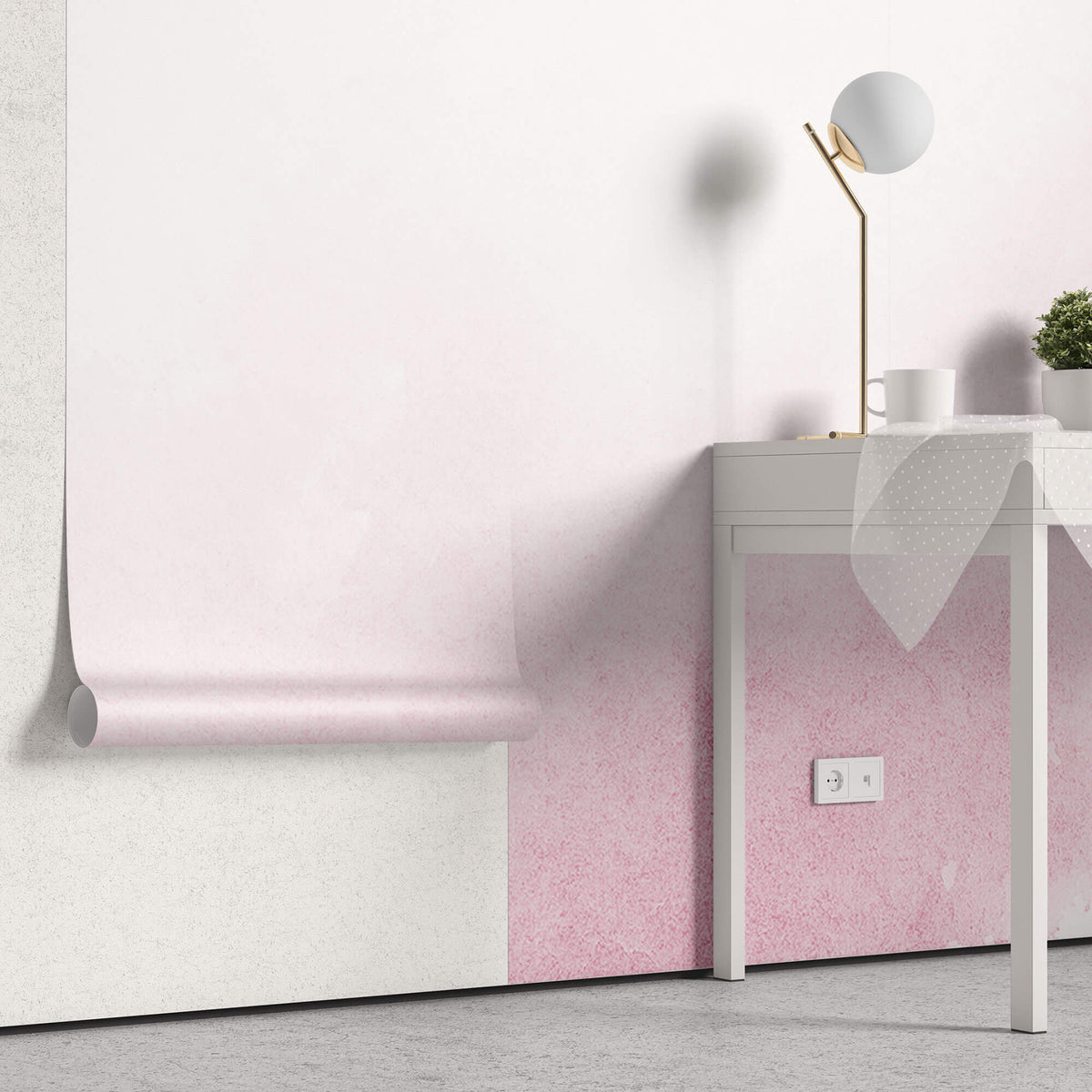 Tapet Personalizat Abstract cu pata de culoare roz - PINK TOUCH