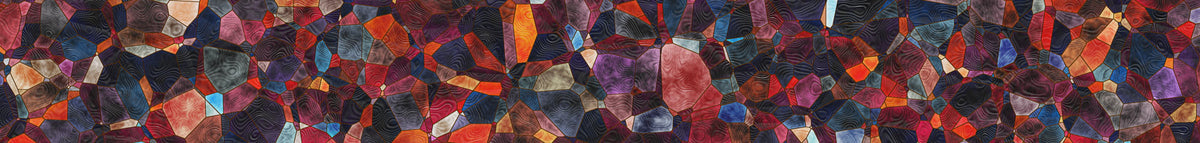 Tapet Personalizat Abstract cu vitralii colorate si unde de apa - STAINED GLASS WATER