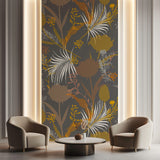 Tapet Personalizat Abstract cu flori si plante in texturi abstracte - BOTANIC GRAPHIC