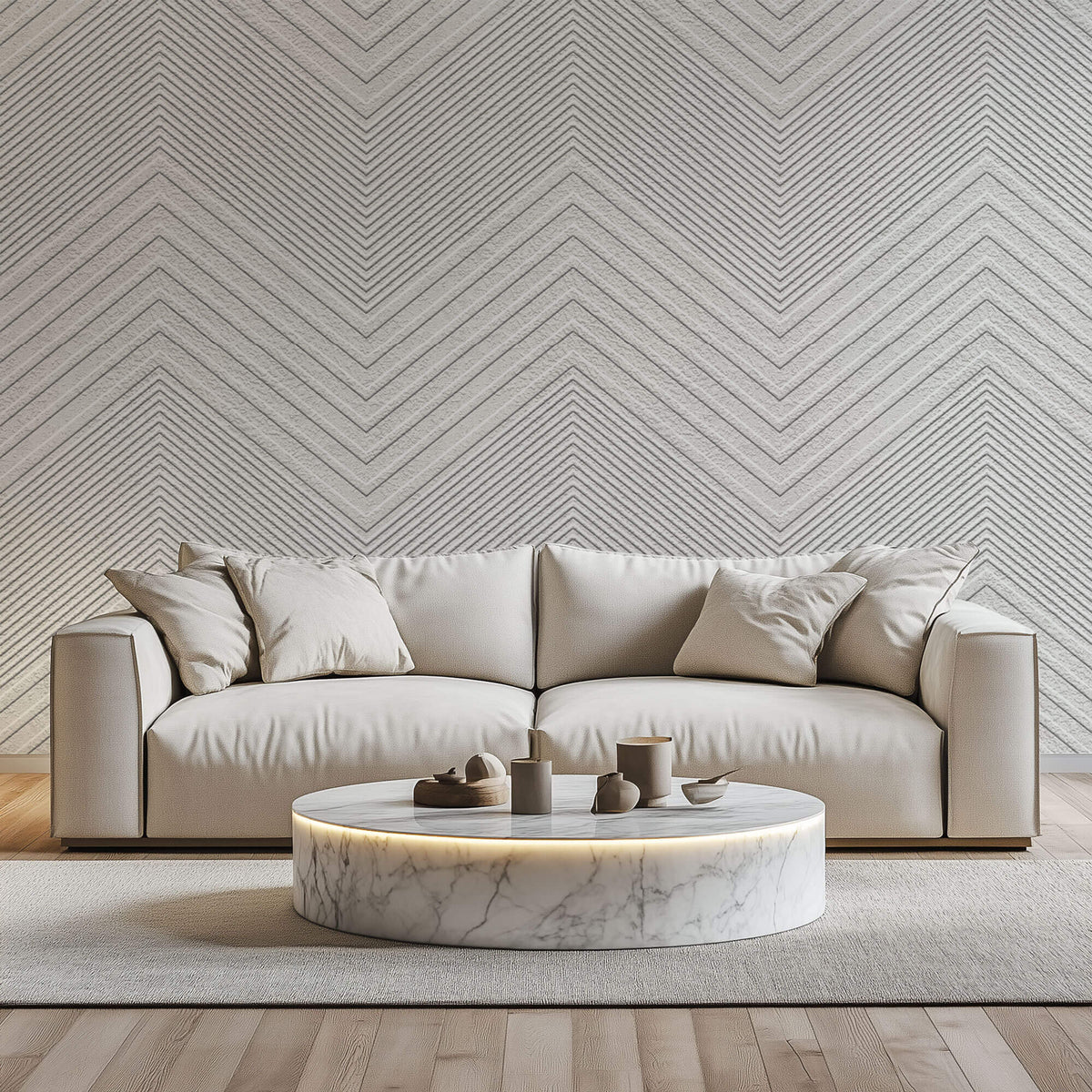 Tapet Personalizat Abstract cu vopsea decorativa - PLASTER WAVES