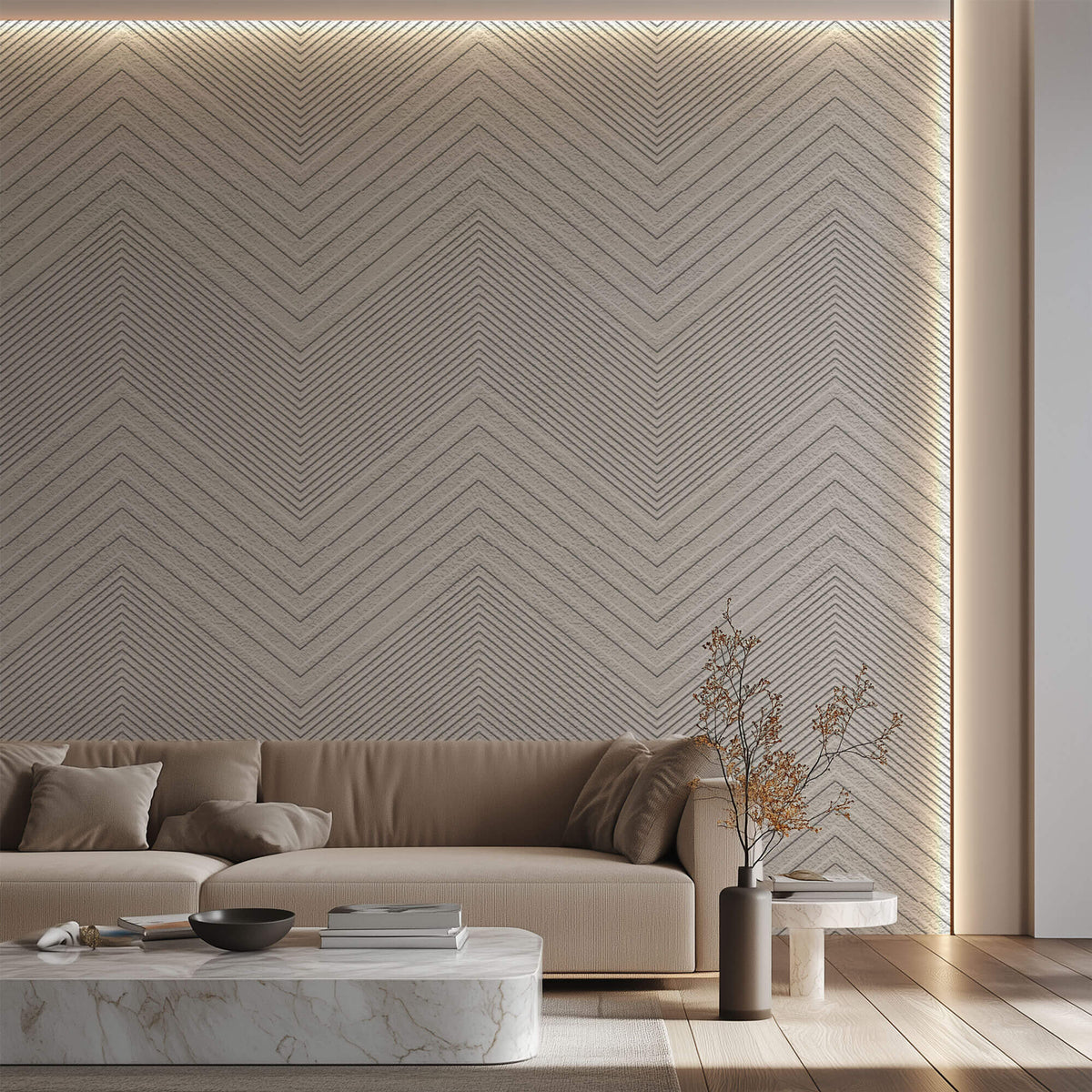 Tapet Personalizat Abstract cu vopsea decorativa - PLASTER WAVES