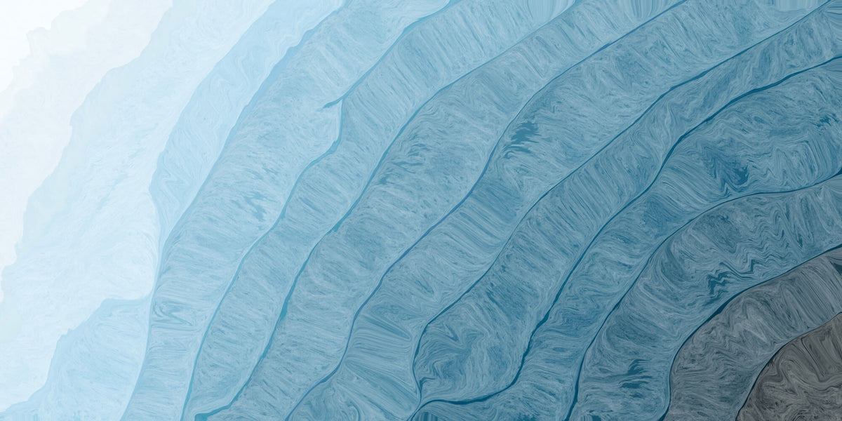 Tapet Personalizat Abstract cu valuri in pictura abstracta - OCEAN VIBES
