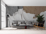 Tapet Personalizat Abstract cu texturi acrilice in relief 2 - TEXTURED SHORE II