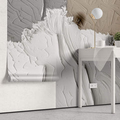 Tapet Personalizat Abstract cu texturi acrilice in relief 2 - TEXTURED SHORE II