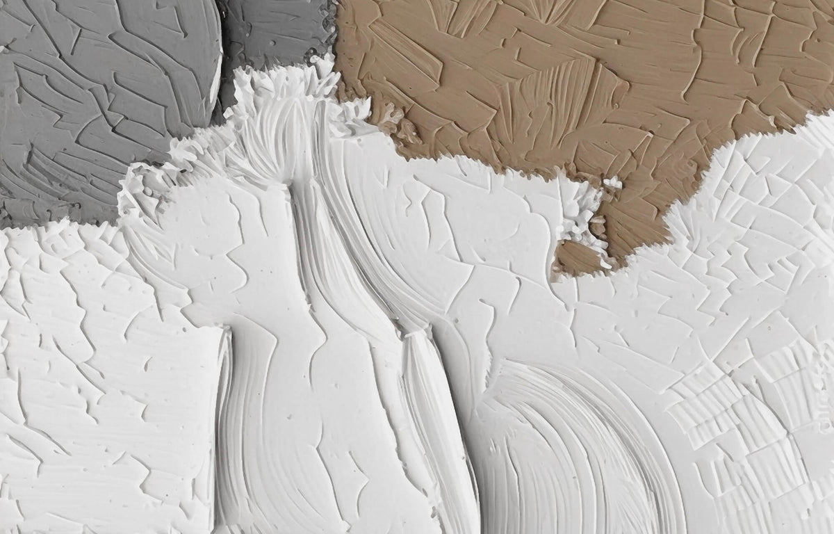 Tapet Personalizat Abstract cu texturi acrilice in relief 2 - TEXTURED SHORE II