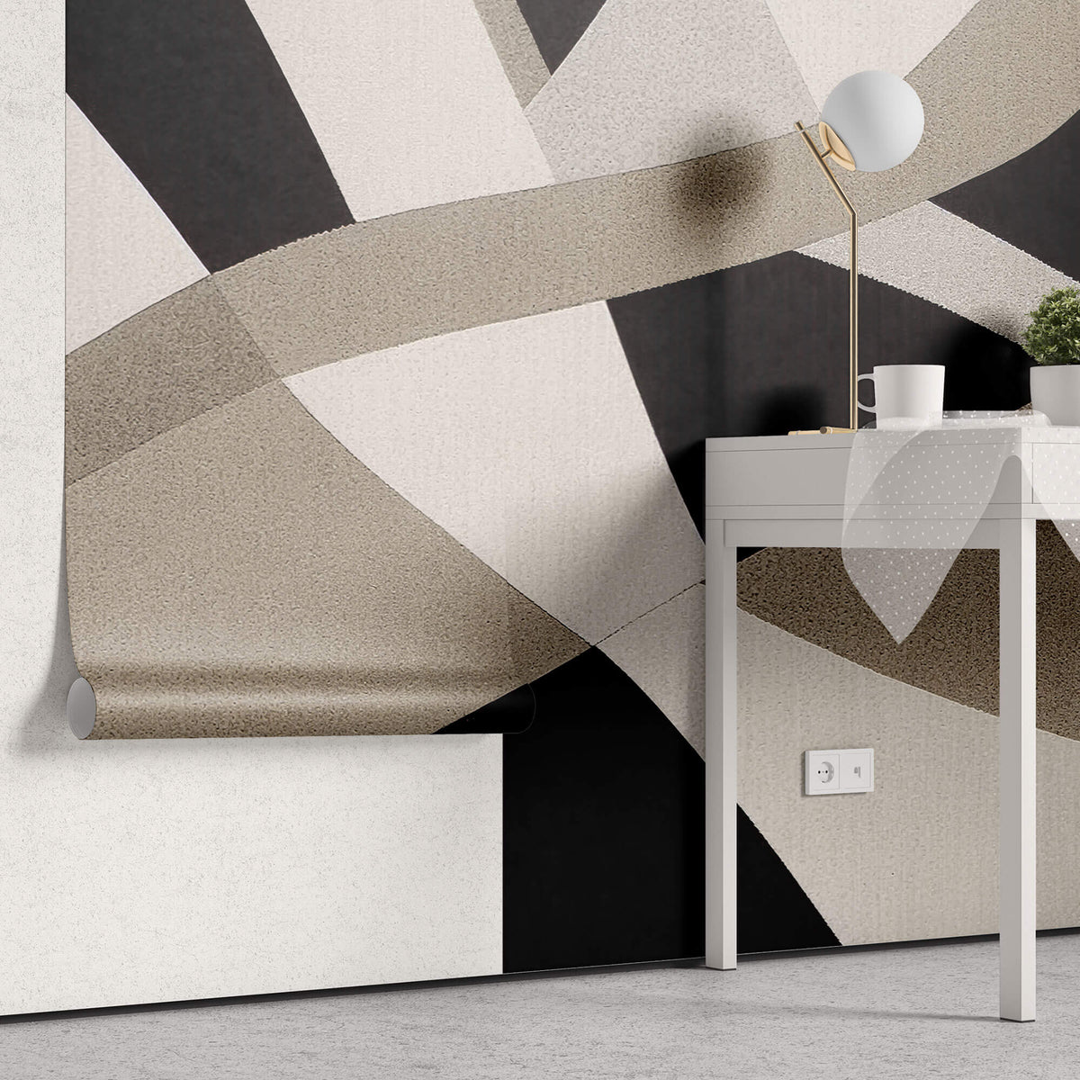 Tapet Personalizat Abstract cu textura de vopsea decorativa - POROUS PAINT WALL