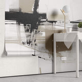 Tapet Personalizat Abstract cu arta expresiva in nuante de bej si negru - NEUTRAL CANVAS