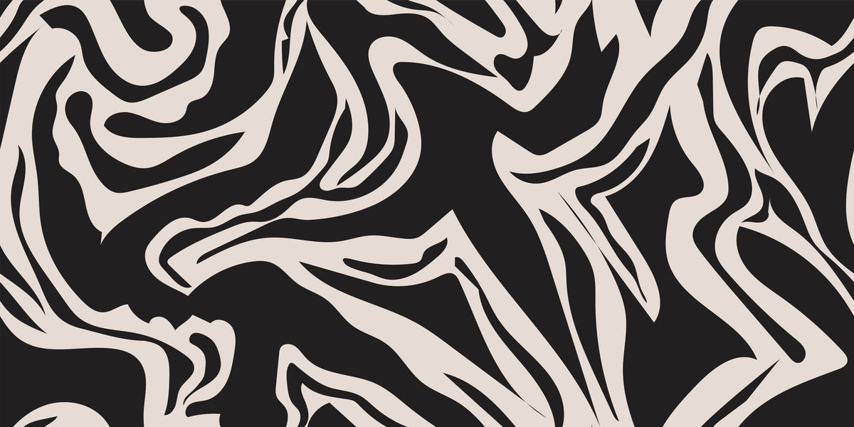 Tapet Personalizat Abstract cu forme fluide pe un fundal inchis - SEAMLESS BLACK II