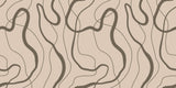 Tapet Personalizat Abstract cu linii abstracte maronii - FUZZY BROWN LINES