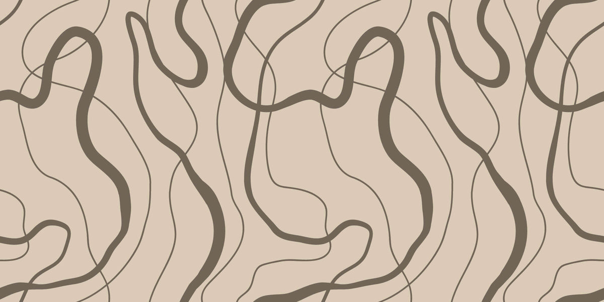 Tapet Personalizat Abstract cu linii abstracte maronii - FUZZY BROWN LINES