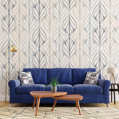 Tapet personalizat art deco in nuante deschise mid century