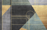 Tapet Personalizat Art Deco cu insertii abstracte aurii intr-un stil modern - WIRED CEMENT
