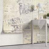 Tapet personalizat eclectic cu tipar de ziar blurat blurry newspaper