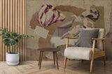 Tapet personalizat fine art de tip colaj de imagini in stil renascentist renaissance collage