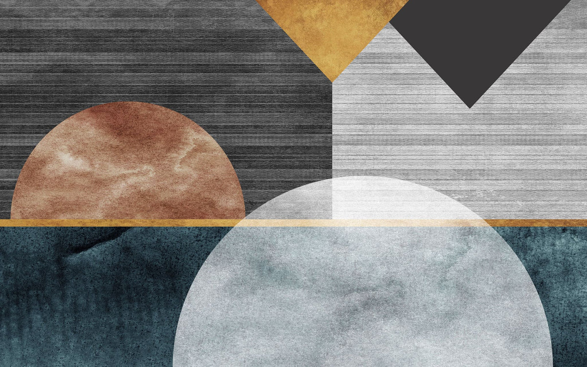 Tapet personalizat fine art cu forme abstracte aflate in aliniament alignment