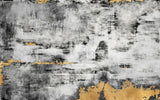 Tapet personalizat fine art cu textura de perete pictat in alb negru si auriu golden black smudge