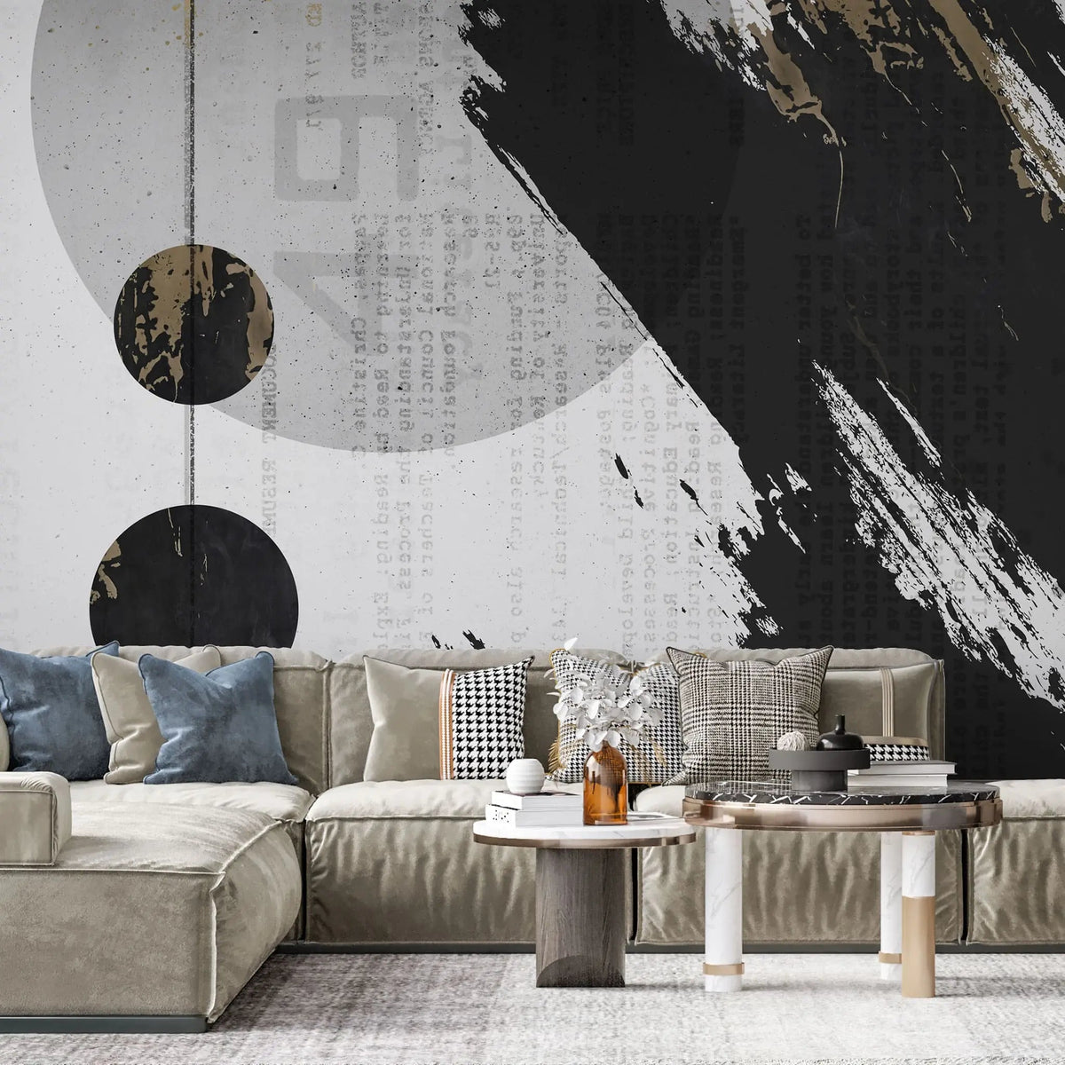 Tapet personalizat fine art cu design industrial abstract industrial aesthetic