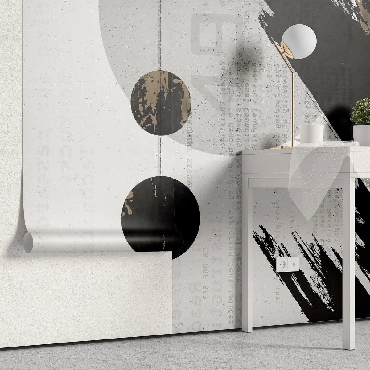 Tapet personalizat fine art cu design industrial abstract industrial aesthetic