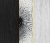 Tapet personalizat fine art cu elemente artistice abstracte in nuante de negru si detalii aurii black radius