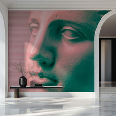 Tapet Personalizat Fine Art cu sculptura de ipsos in inflarosu - GYPSUM SCULPTURE