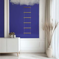 Tapet Personalizat Fine Art cu scara catre nor intr-un fundal albastru - STUDIO CLOUD