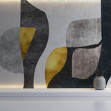Tapet Personalizat Fine Art cu elemente abstracte si fundal texturat - MODERN ART