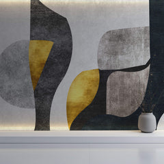 Tapet Personalizat Fine Art cu elemente abstracte si fundal texturat - MODERN ART