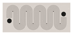 Tapet personalizat Line Art cu arcade continue in stil minimalist - SNAKE LINE