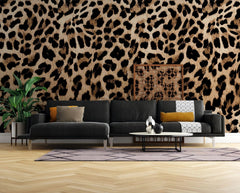 Tapet personalizat cu print de leopard leopard