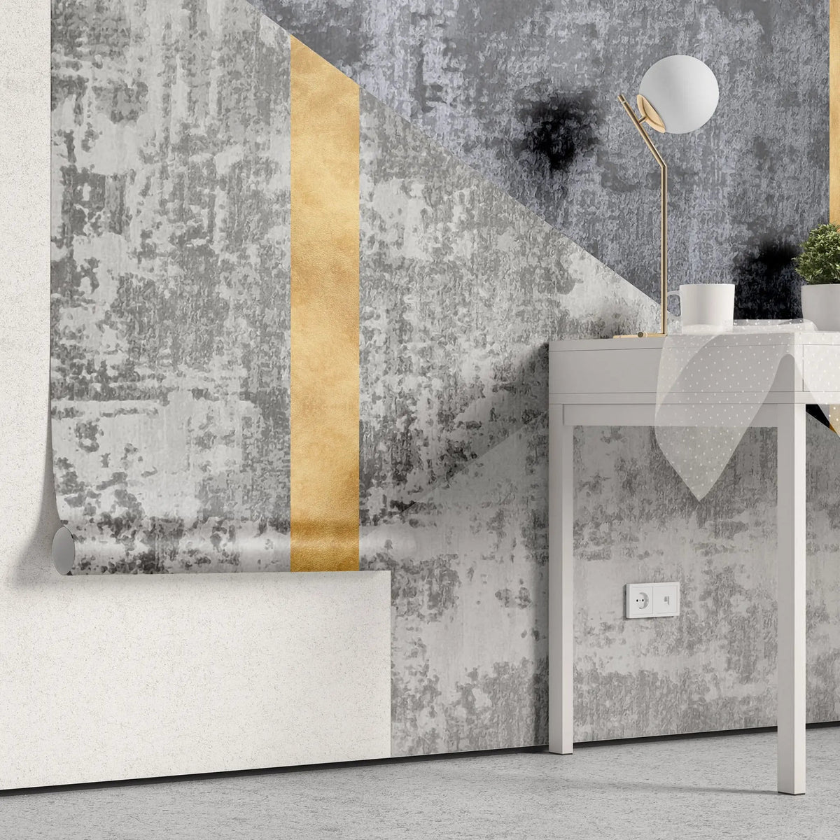 Tapet personalizat modern cu forme abstracte in stil industrial industrial shades