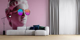 Tapet Personalizat Pop Art & Cartoon cu sculptura de piatra cu ochelari de soare psihedelici - MELTED SUNGLASSES