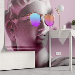 Tapet Personalizat Pop Art & Cartoon cu sculptura de piatra cu ochelari de soare psihedelici - MELTED SUNGLASSES
