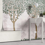 Tapet personalizat forest cu copaci in stil celtic celtic trees