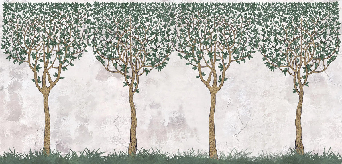 Tapet personalizat forest cu copaci in stil celtic celtic trees