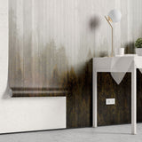 Tapet personalizat forest cu un model de copaci stilizati ce aminteste de textura lemnului oferind un aspect natural si modern wood plank forest