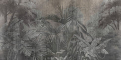 Tapet personalizat forest cu o padure stilizata in nuante intunecate ce aduce un aer de mister si eleganta contemporana dark art forest