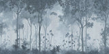 Fototapet personalizat forest cu o reprezentare artistica a unor cerbi intr o padure intunecata evocand o atmosfera misterioasa inainte de furtuna deers before storm