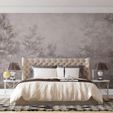 Tapet Personalizat Forest cu padure exotica in nuante sepia - SEPIA MIXED FOREST
