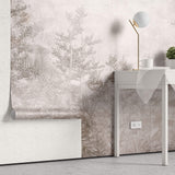 Tapet Personalizat Forest cu padure exotica in nuante sepia - SEPIA MIXED FOREST